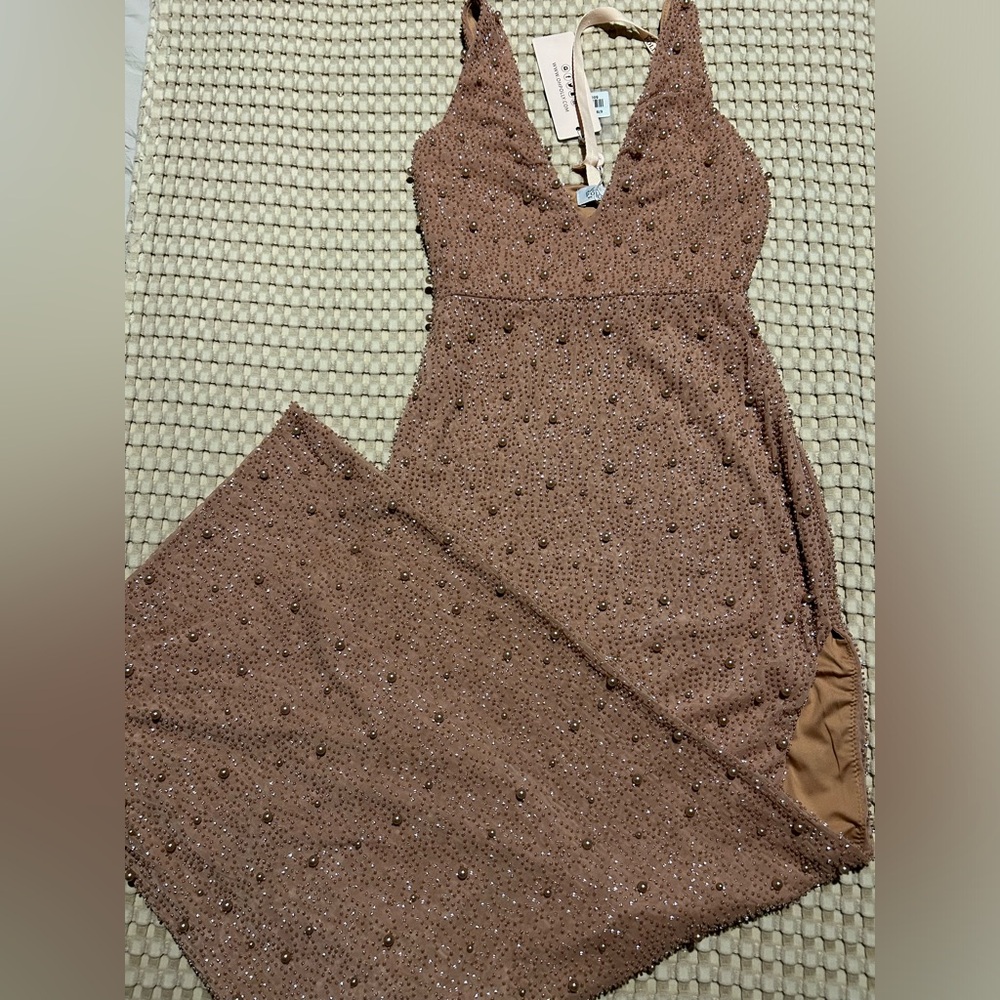 Oh Polly Maxi beaded dress size 4